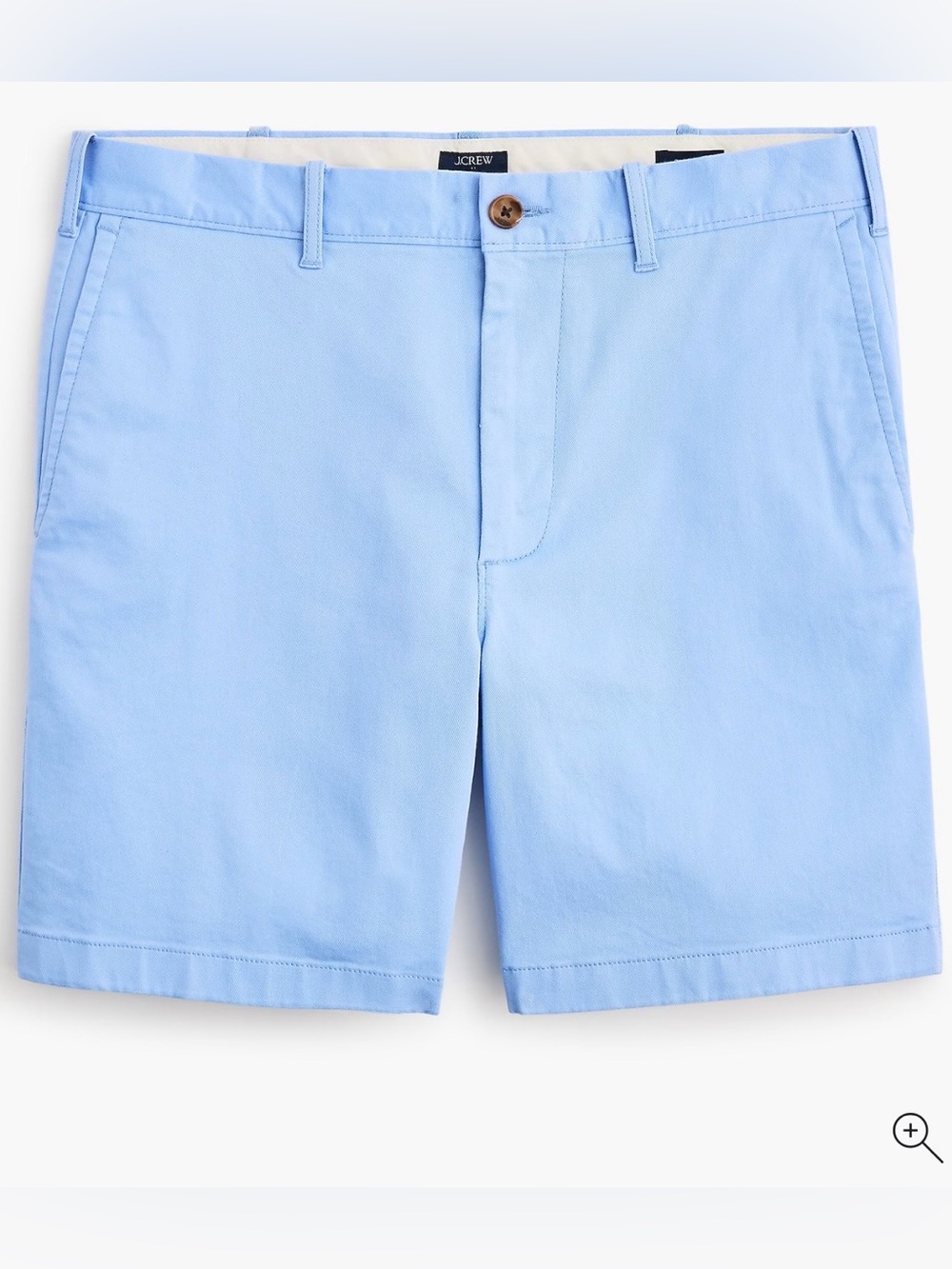 NWT J. Crew Men's Flex Chino Short Waist 32” - Light Sky Blue